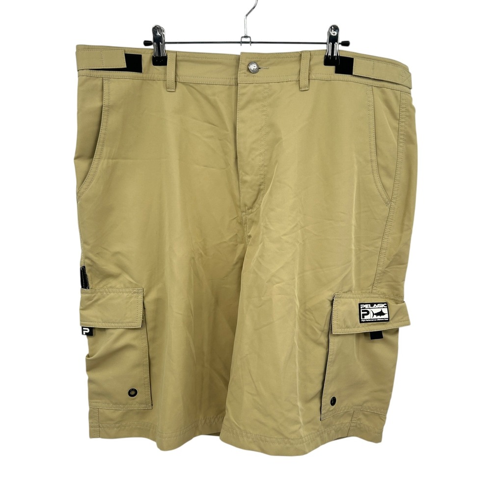 Pelagic‎ Fishing Cargo Shorts 38 Tan Socorro Walk Quick Dry Offshore Utility